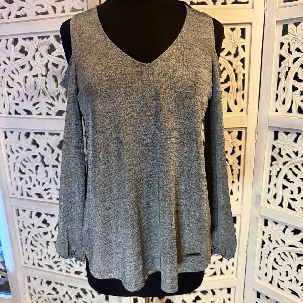 Jones New York  Bare shoulder Grey shirt Woman size Medium